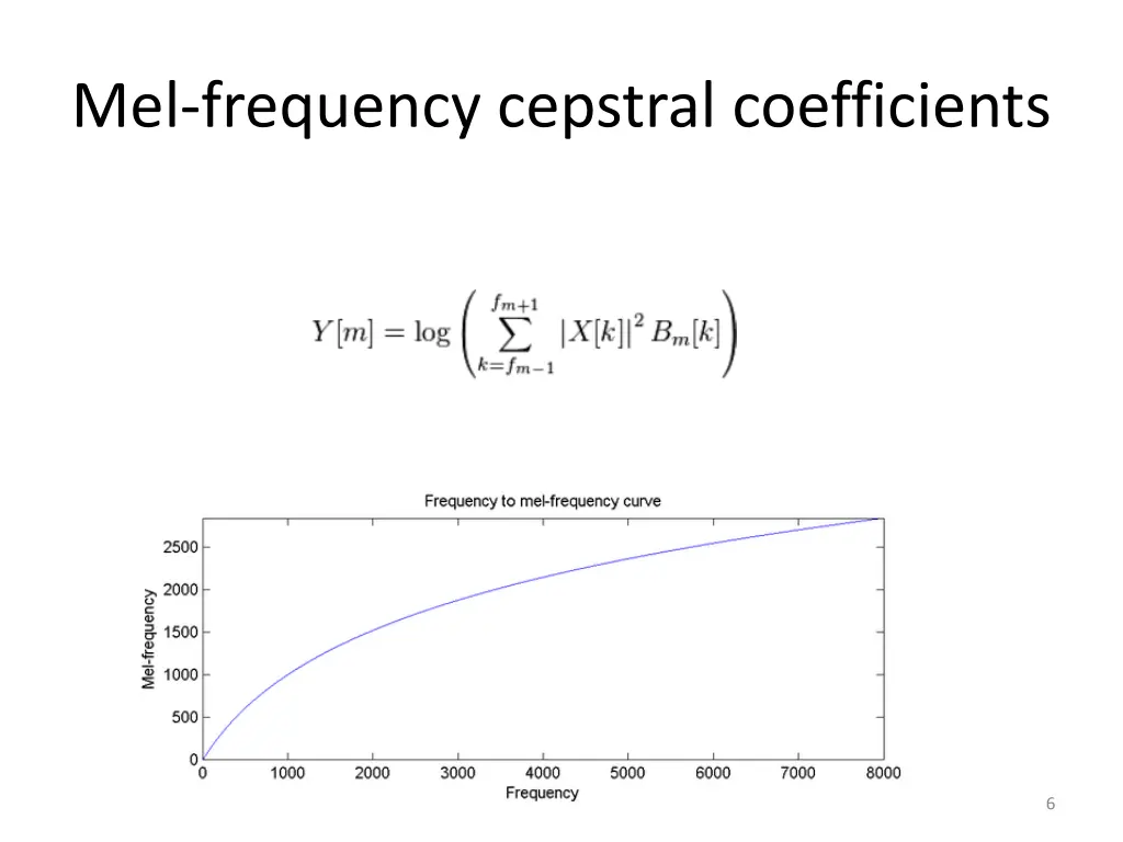 mel frequency cepstral coefficients