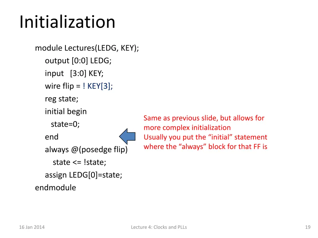 initialization 1