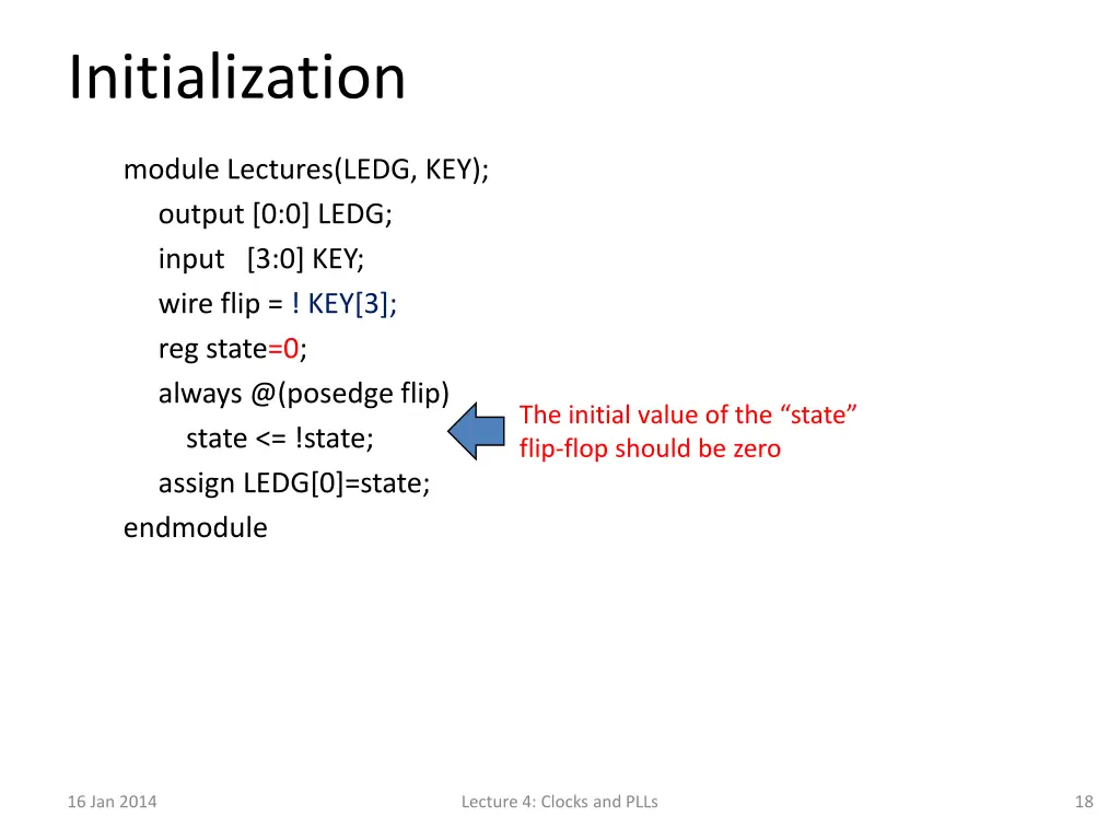 initialization