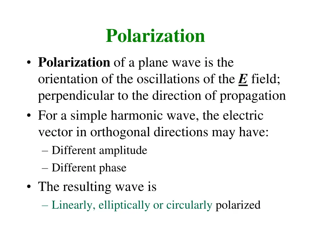 polarization