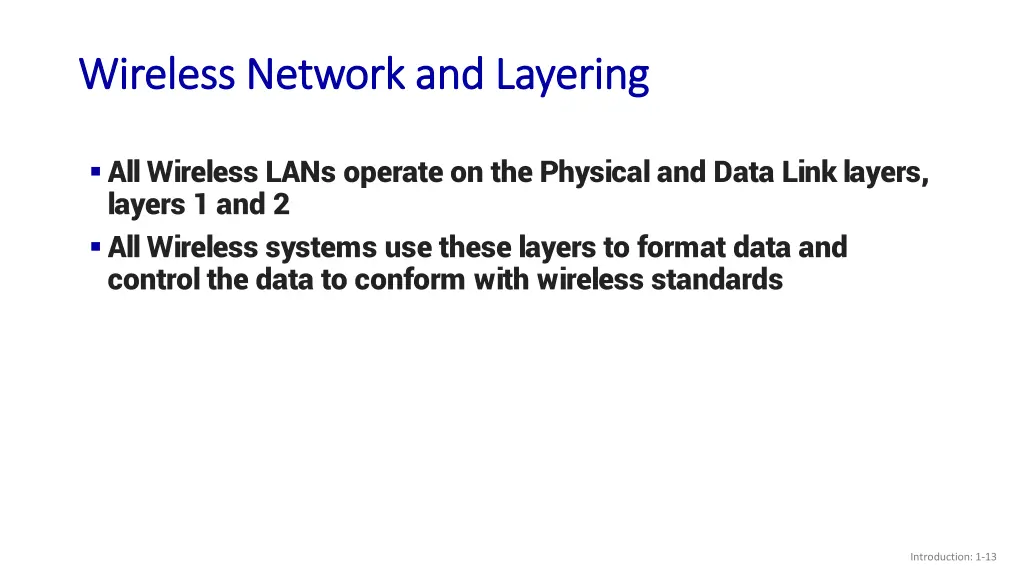 wireless network and layering wireless network