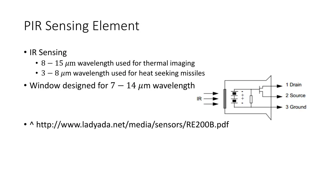 pir sensing element