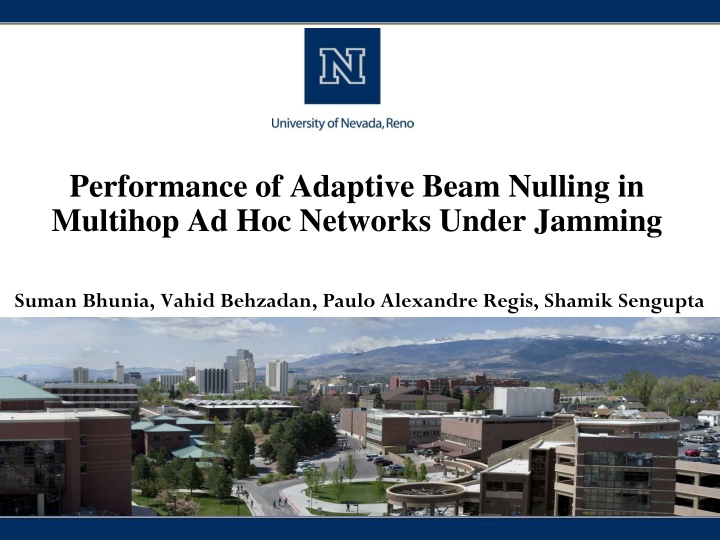 performance of adaptive beam nulling in multihop