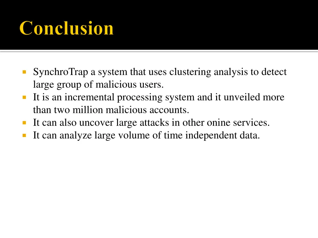 synchrotrap a system that uses clustering