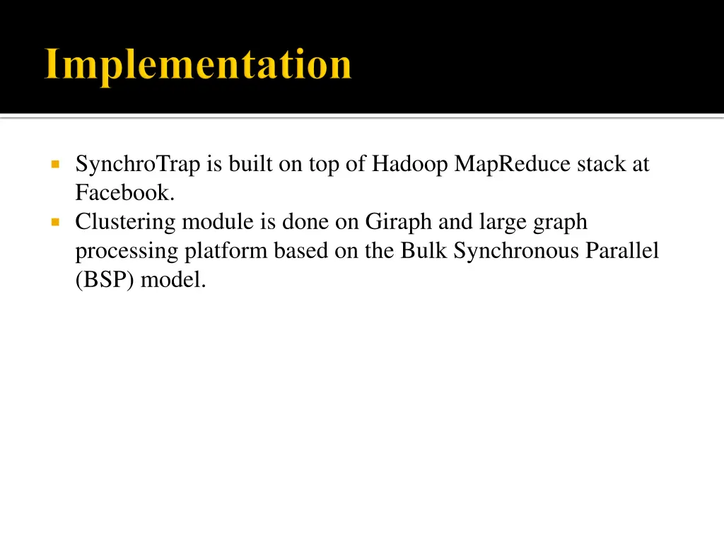 synchrotrap is built on top of hadoop mapreduce