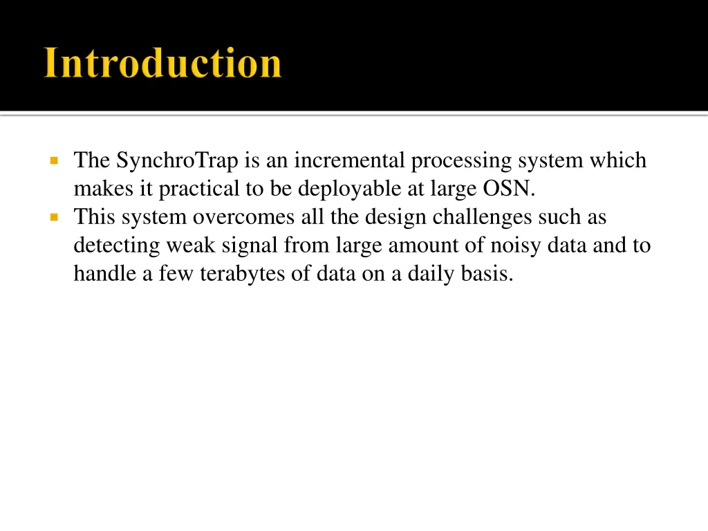 the synchrotrap is an incremental processing