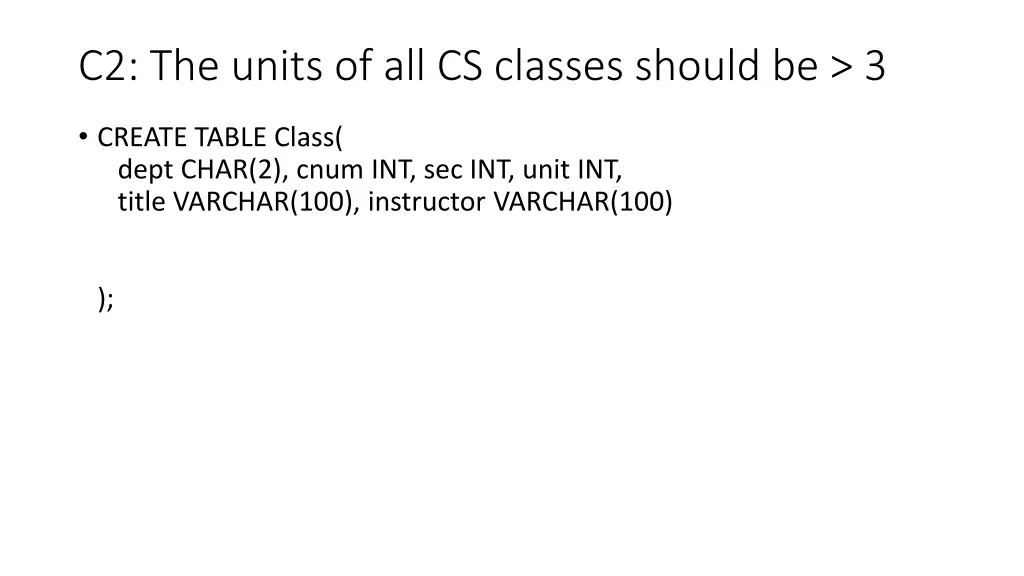 c2 the units of all cs classes should be 3