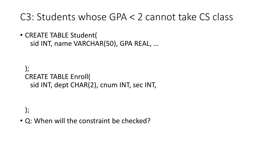 c3 students whose gpa 2 cannot take cs class