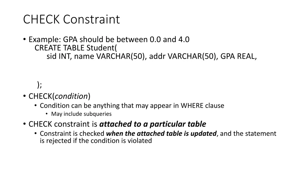 check constraint