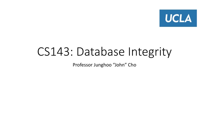 cs143 database integrity