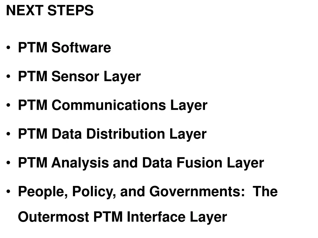 next steps
