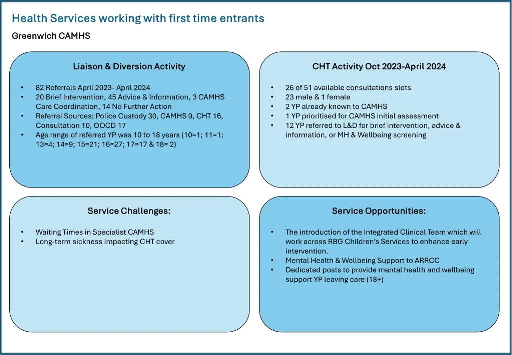 health services working with first time entrants 6