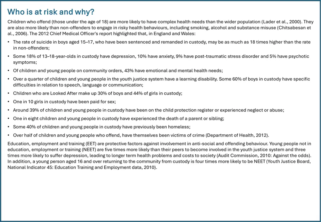 who is at risk and why who is at risk