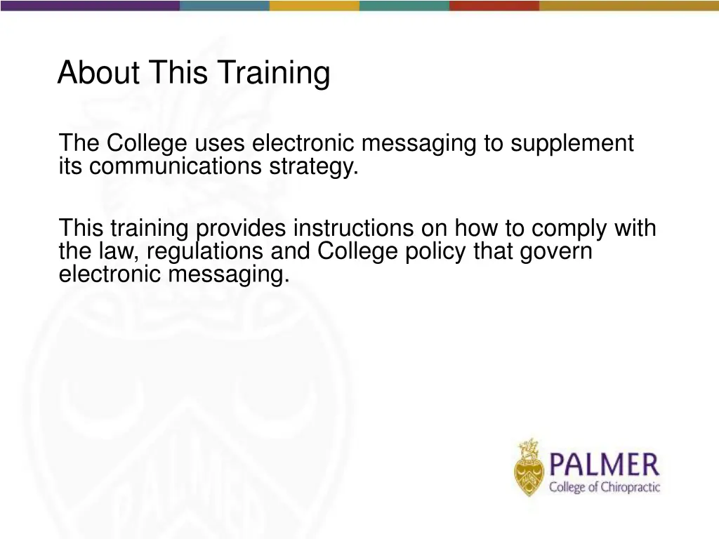 about this training