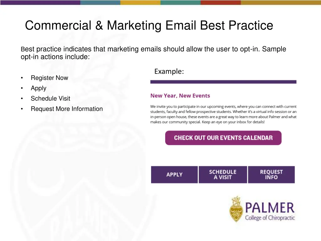 commercial marketing email best practice