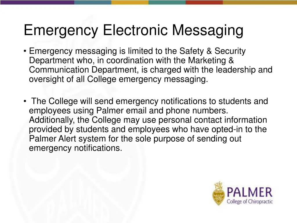 emergency electronic messaging