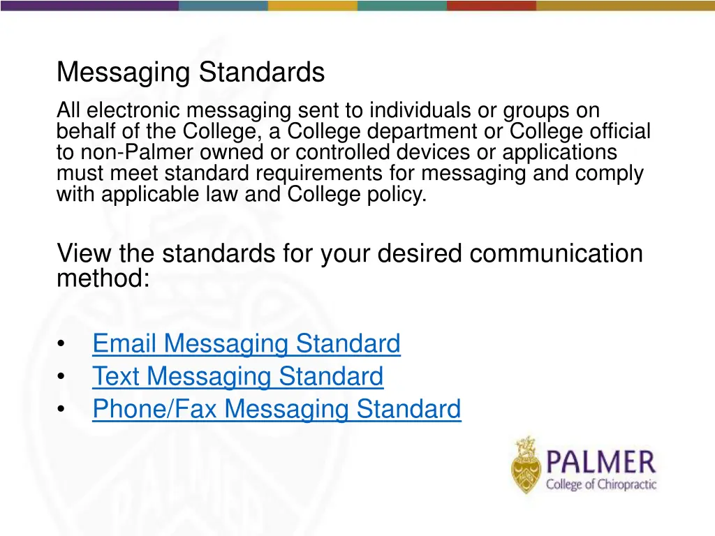 messaging standards all electronic messaging sent