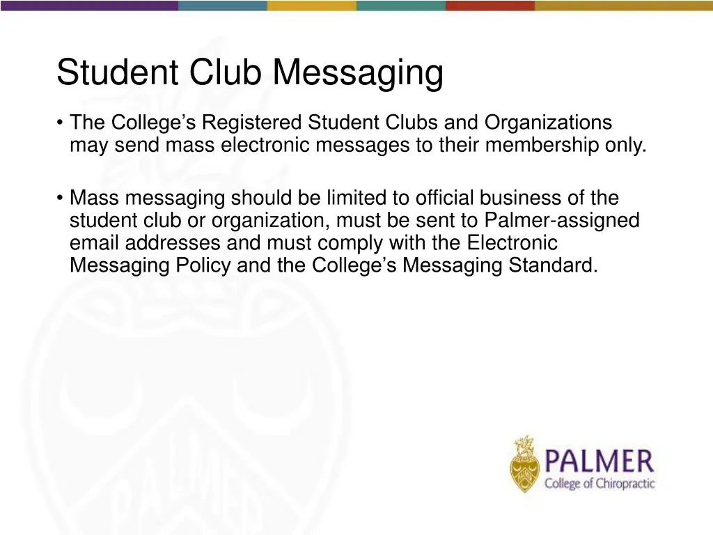 student club messaging