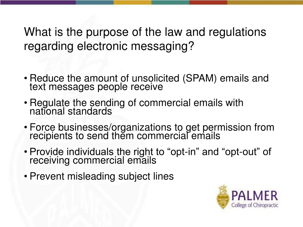 what is the purpose of the law and regulations
