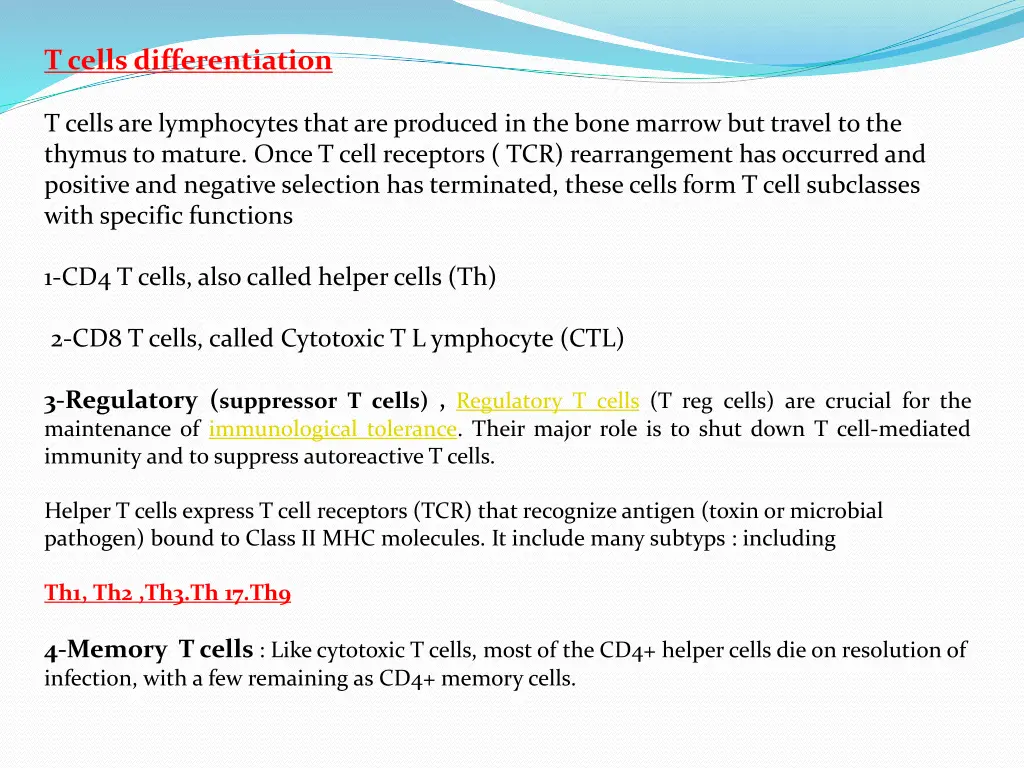 t cells differentiation t cells are lymphocytes