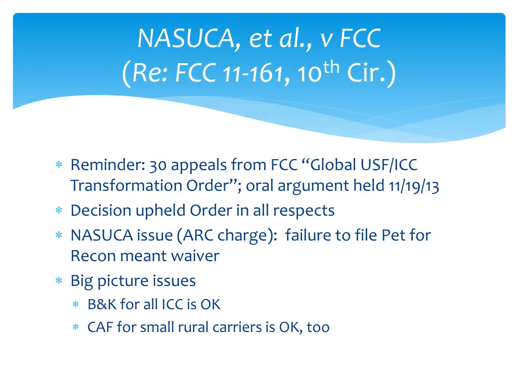 nasuca et al v fcc re fcc 11 161 10 th cir