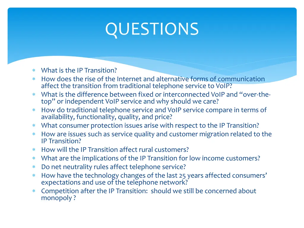 questions