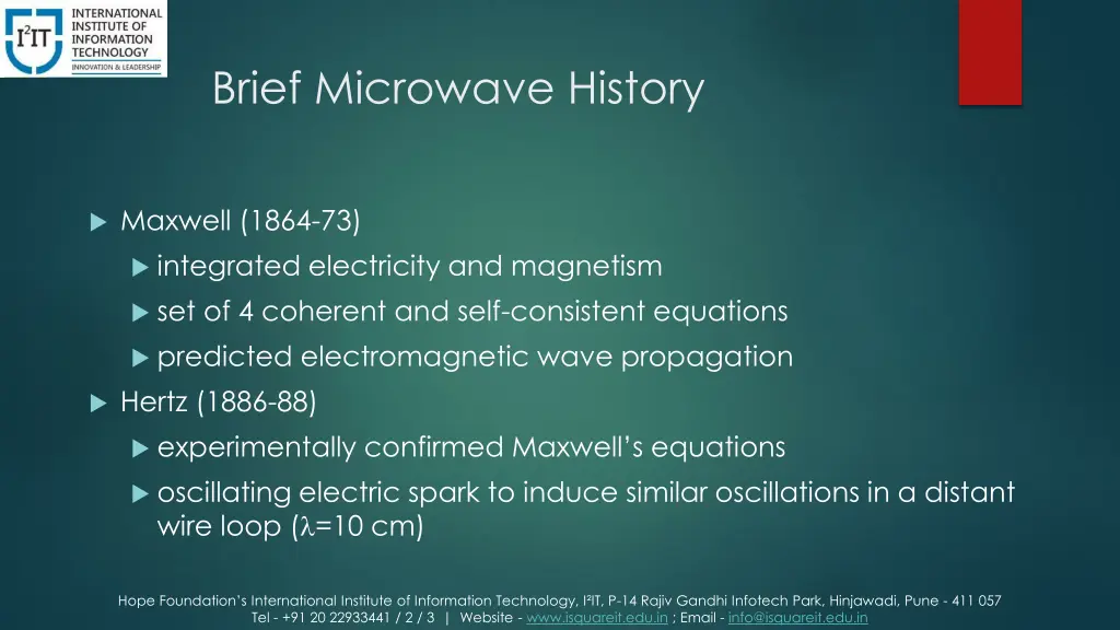 brief microwave history