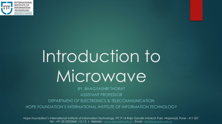 introduction to microwave by bhagyashri thorat