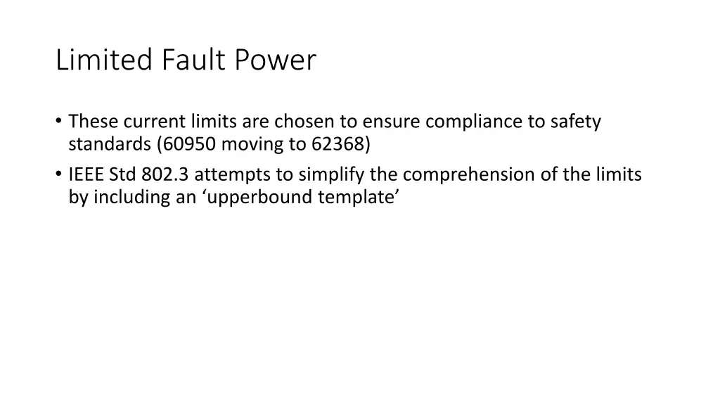 limited fault power