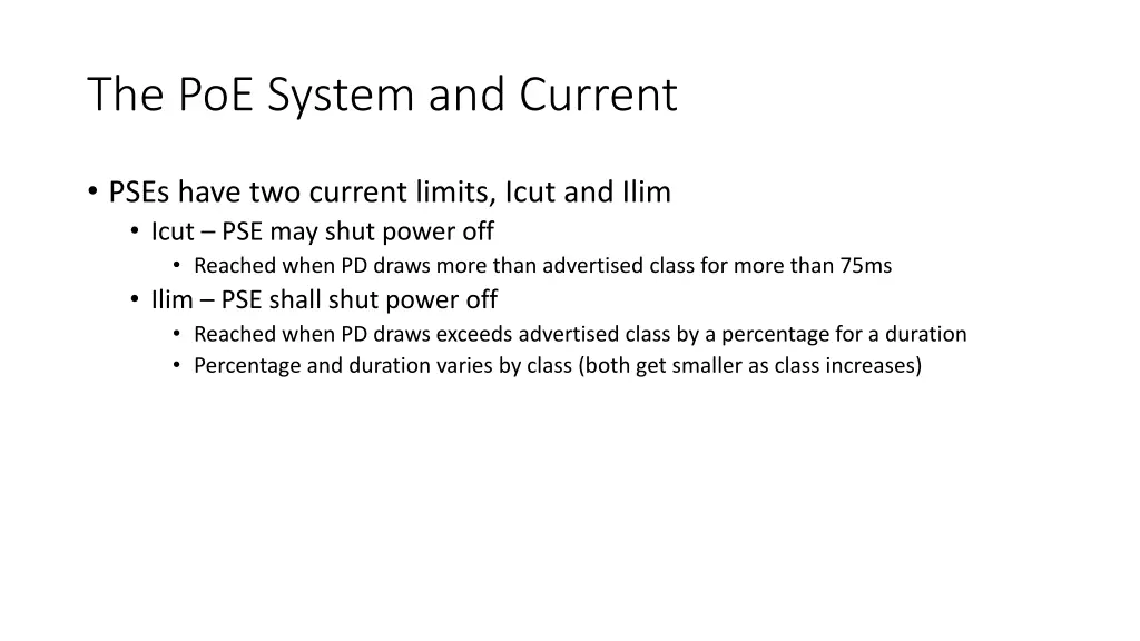 the poe system and current