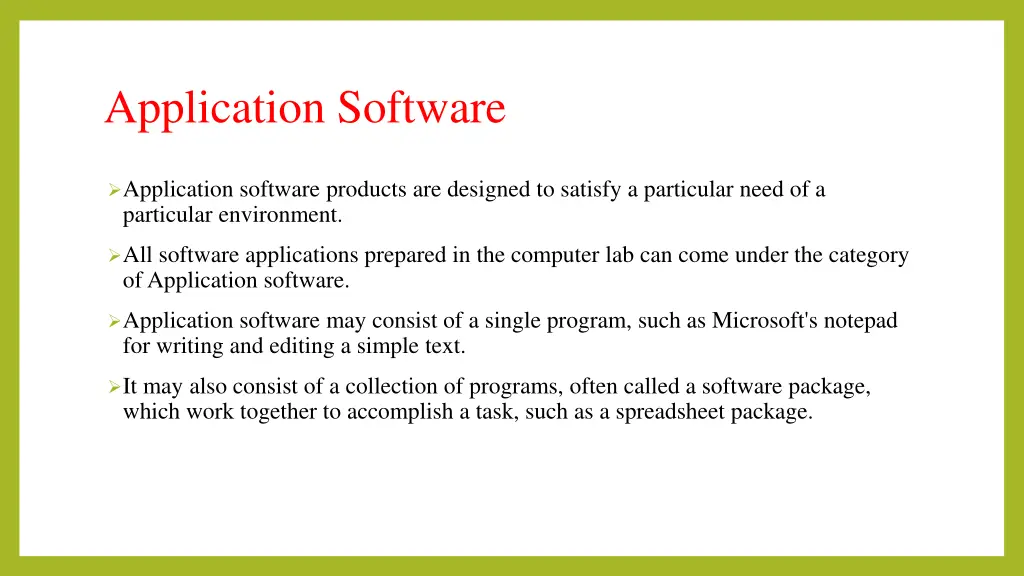 application software