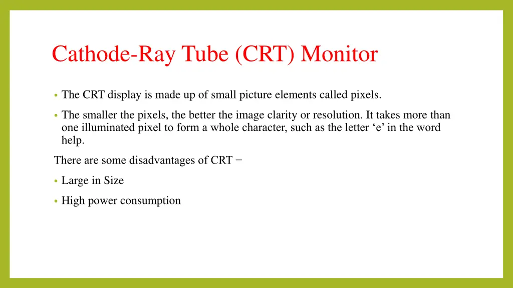 cathode ray tube crt monitor