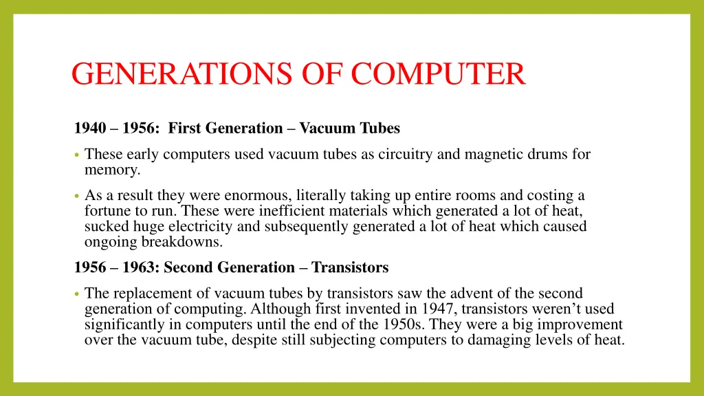 generations of computer