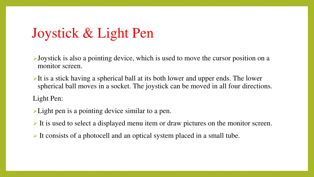 joystick light pen