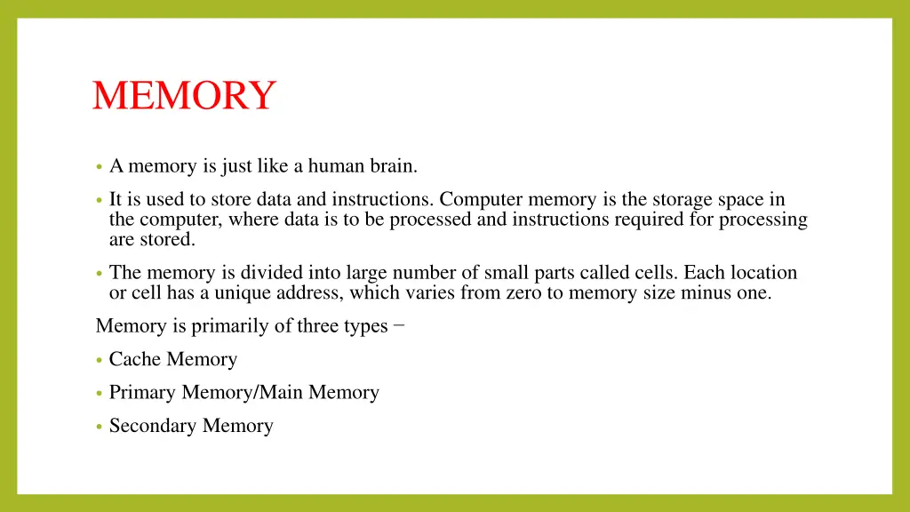 memory