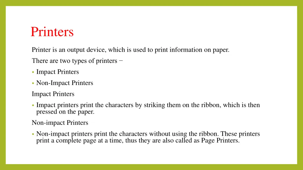 printers
