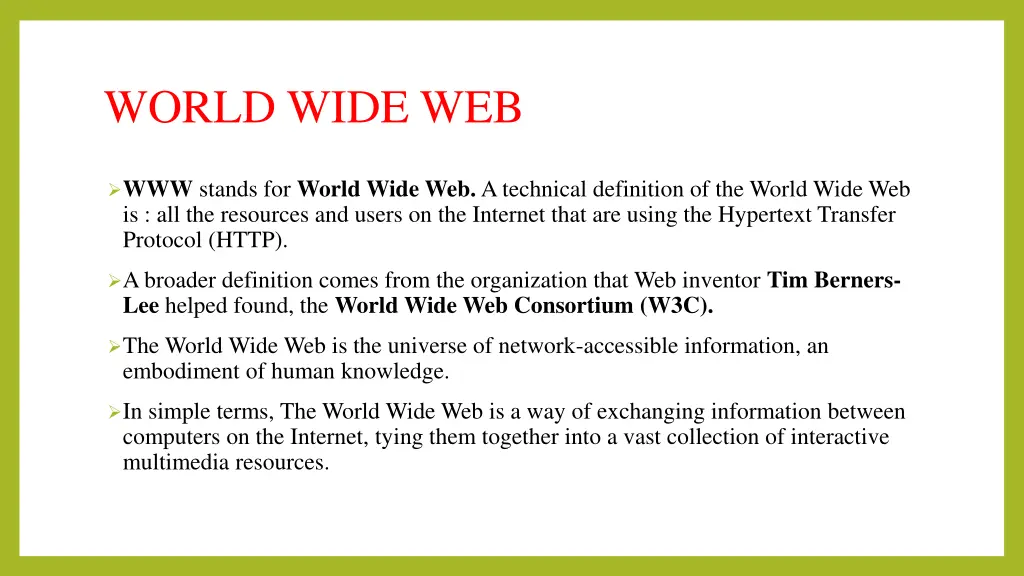 world wide web
