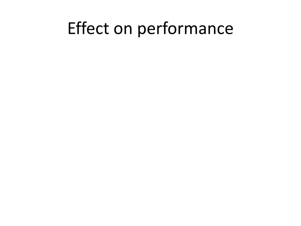 effect on performance