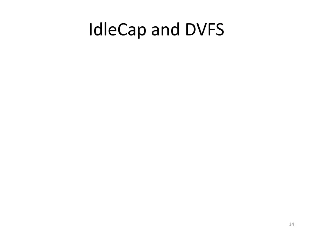 idlecap and dvfs