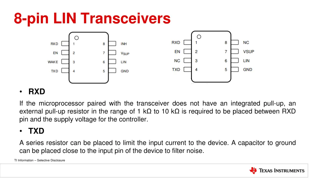 8 pin lin transceivers