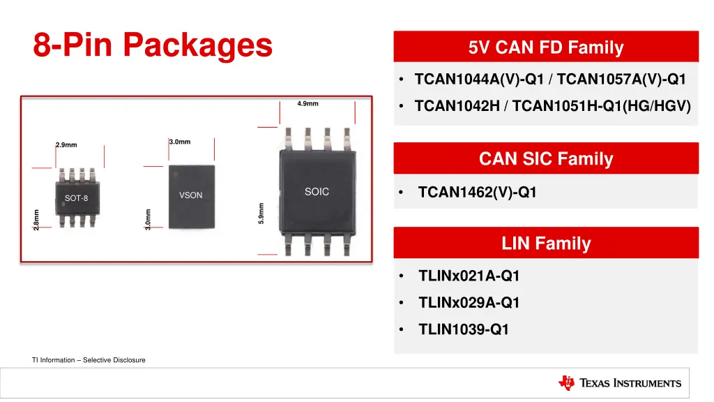 8 pin packages