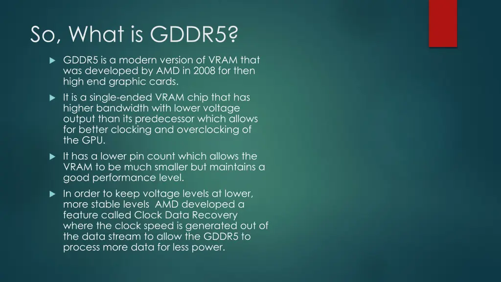 so what is gddr5