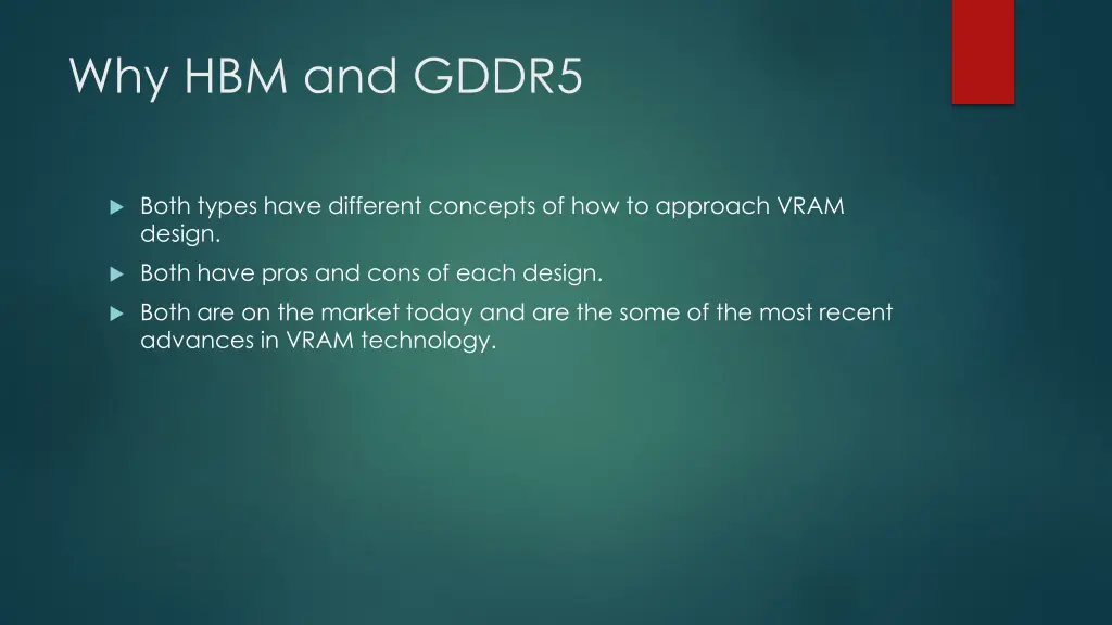 why hbm and gddr5
