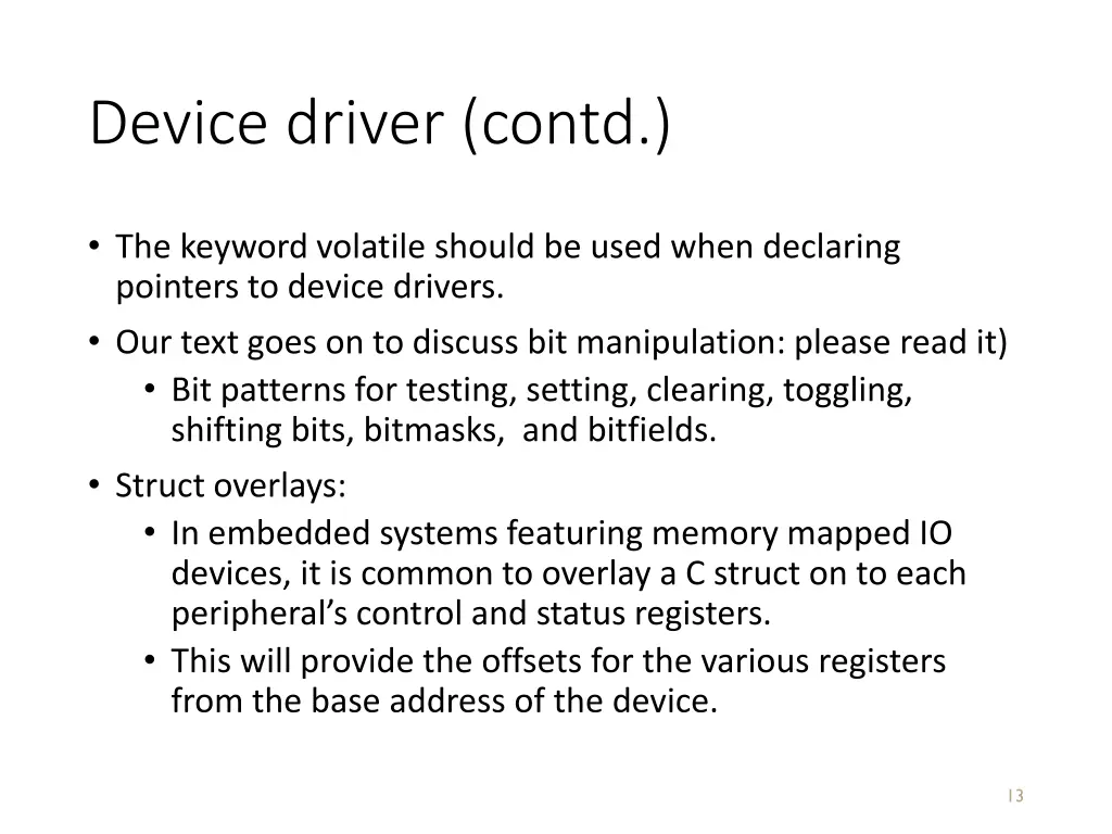 device driver contd