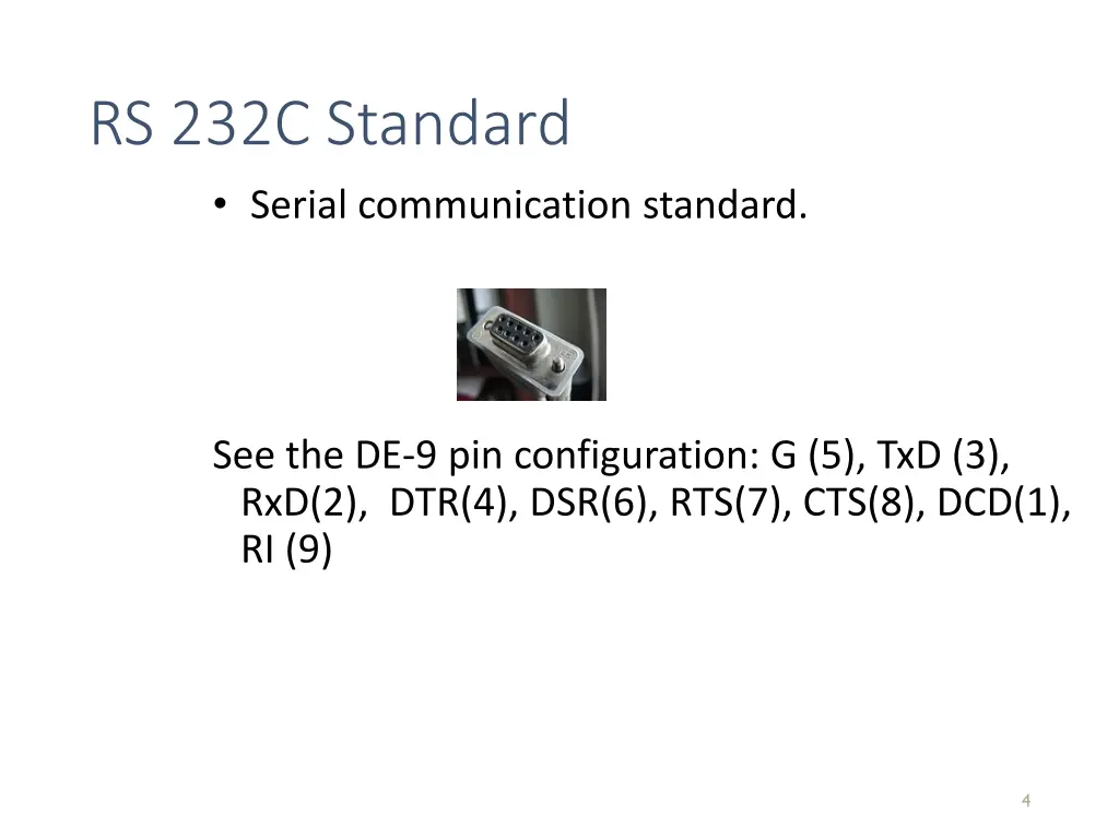 rs 232c standard serial communication standard