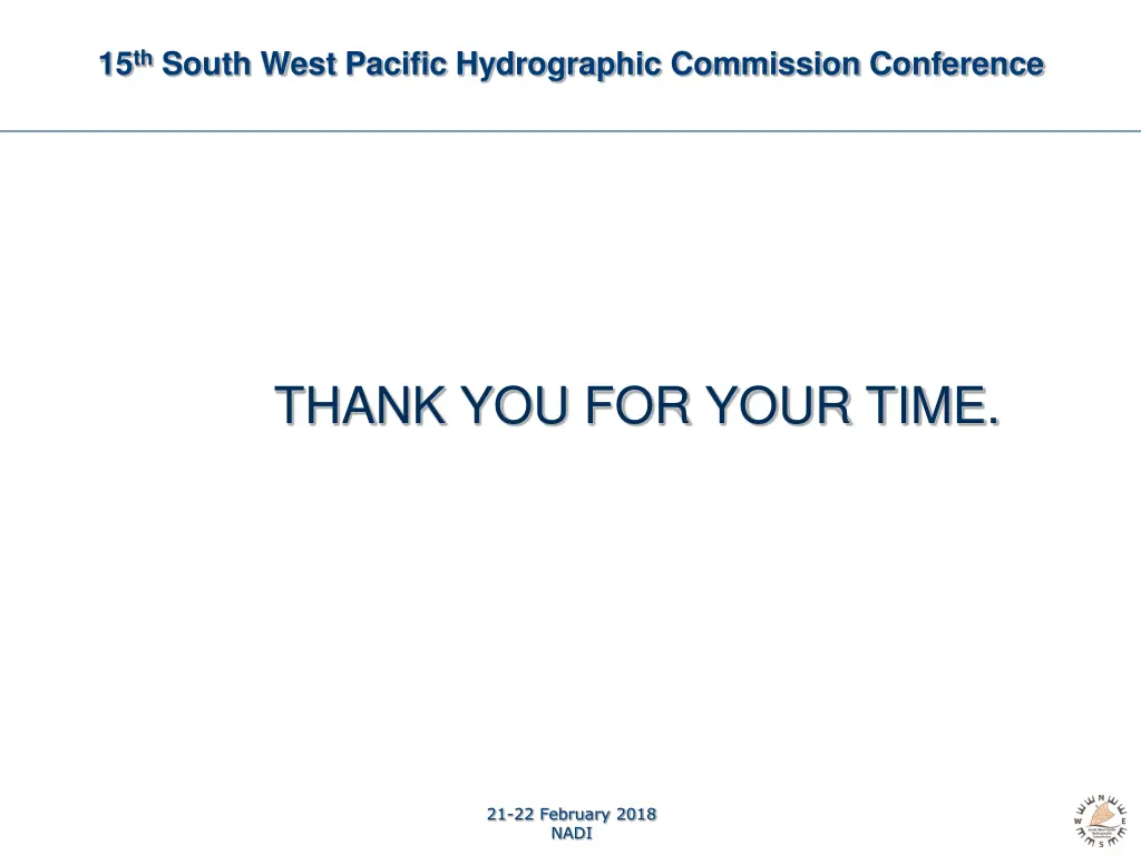 15 th south west pacific hydrographic commission 10