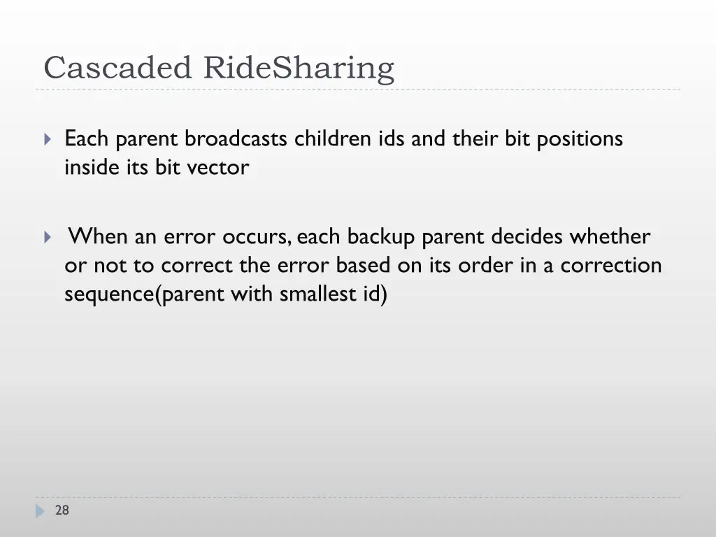 cascaded ridesharing