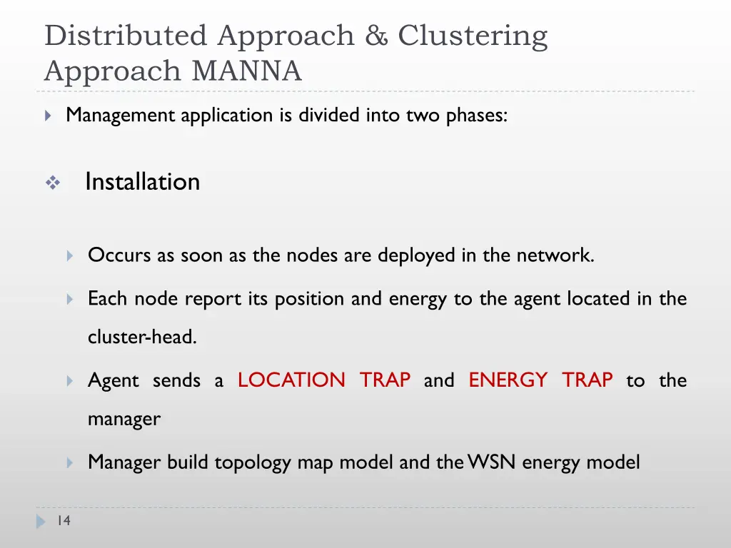 distributed approach clustering approach manna 1
