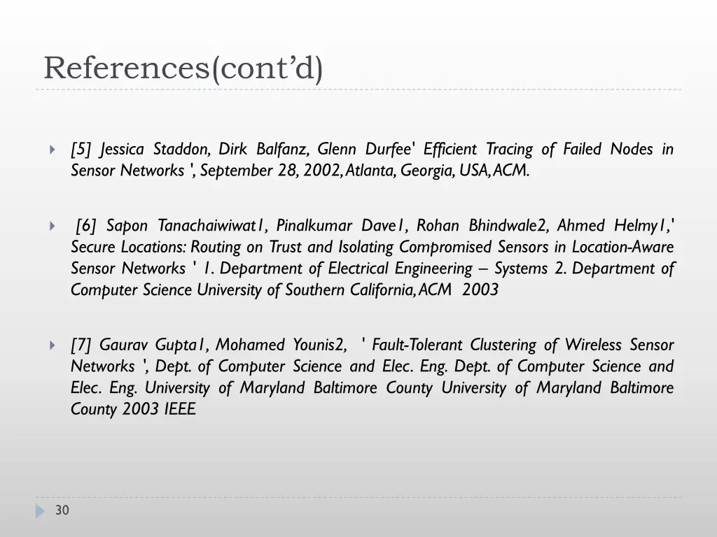 references cont d