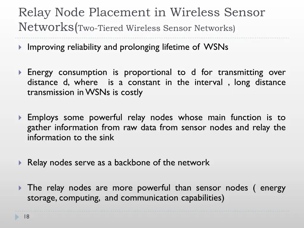 relay node placement in wireless sensor networks